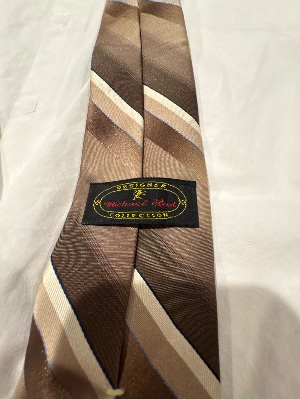 Michael Reed Brown Striped Men's Tie